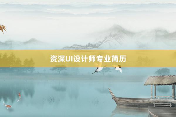 资深UI设计师专业简历